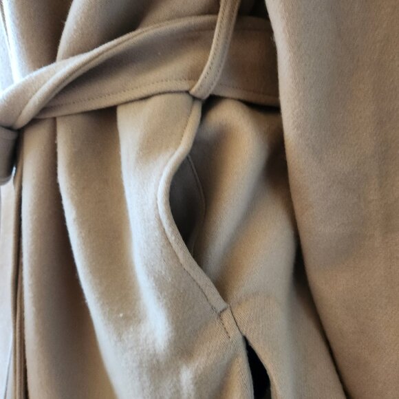 Aritzia Wilfred Light Beige Belted Short Peacoat - Picture 5 of 5